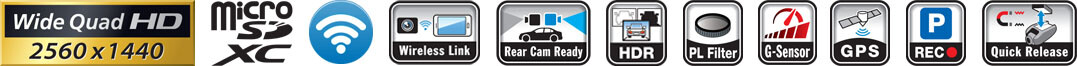 DRV-A700W dash cam icons