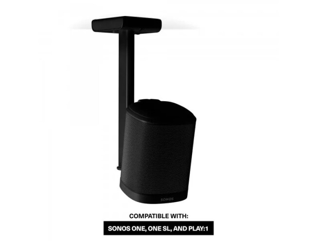 Ceiling Mount for Sonos One, One SL and Play1, Single, Black Black