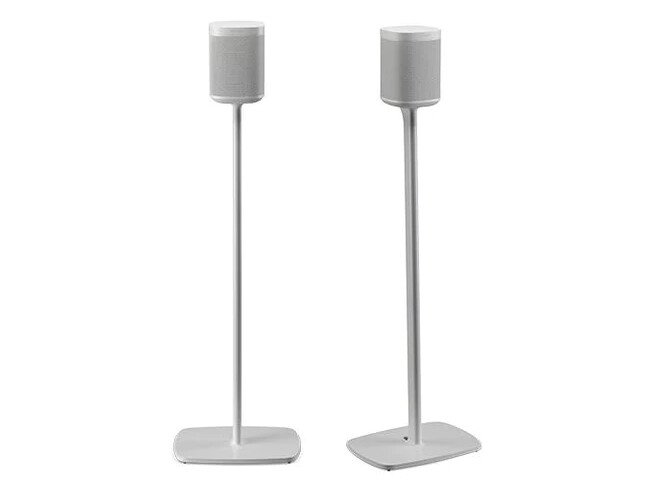 Floor Stand for Sonos One, One SL and Play1, Pair, White Pair - White