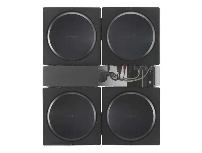 Wall Mount for 4 Sonos Amps, Single, Black