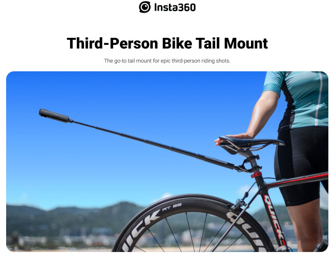 Third-Person Bike Tail Mount Insta360