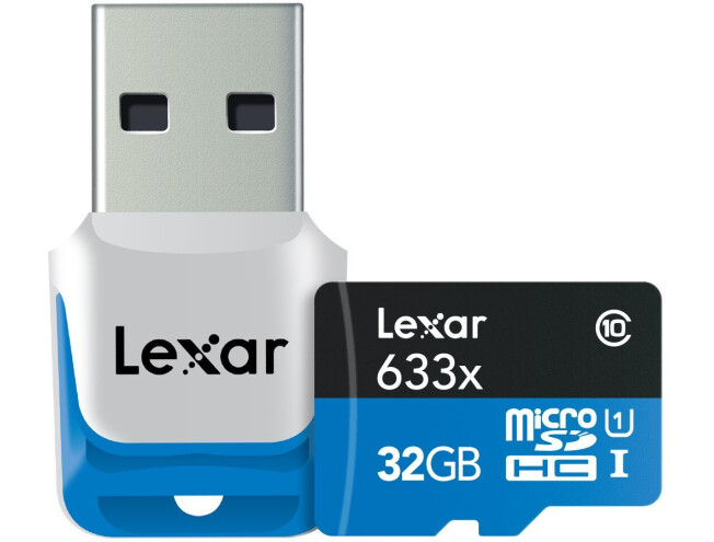 Lexar 633x 32GB microSD class 10 UHS1