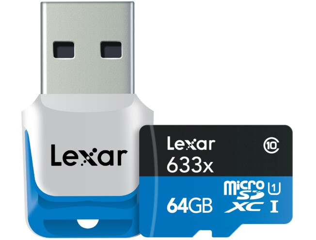 Lexar 633x 64GB microSD class 10 UHS1