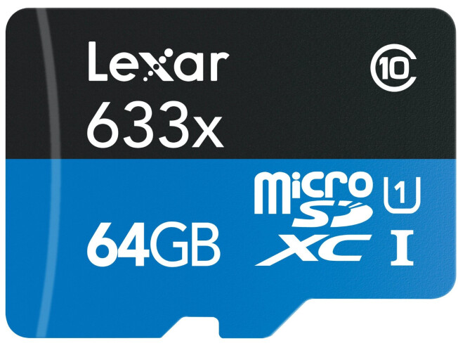 Lexar 633x 64GB microSD class 10 UHS1