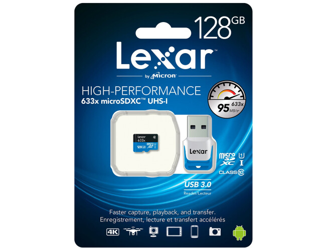 Lexar 633x 128GB microSD class 10 UHS1